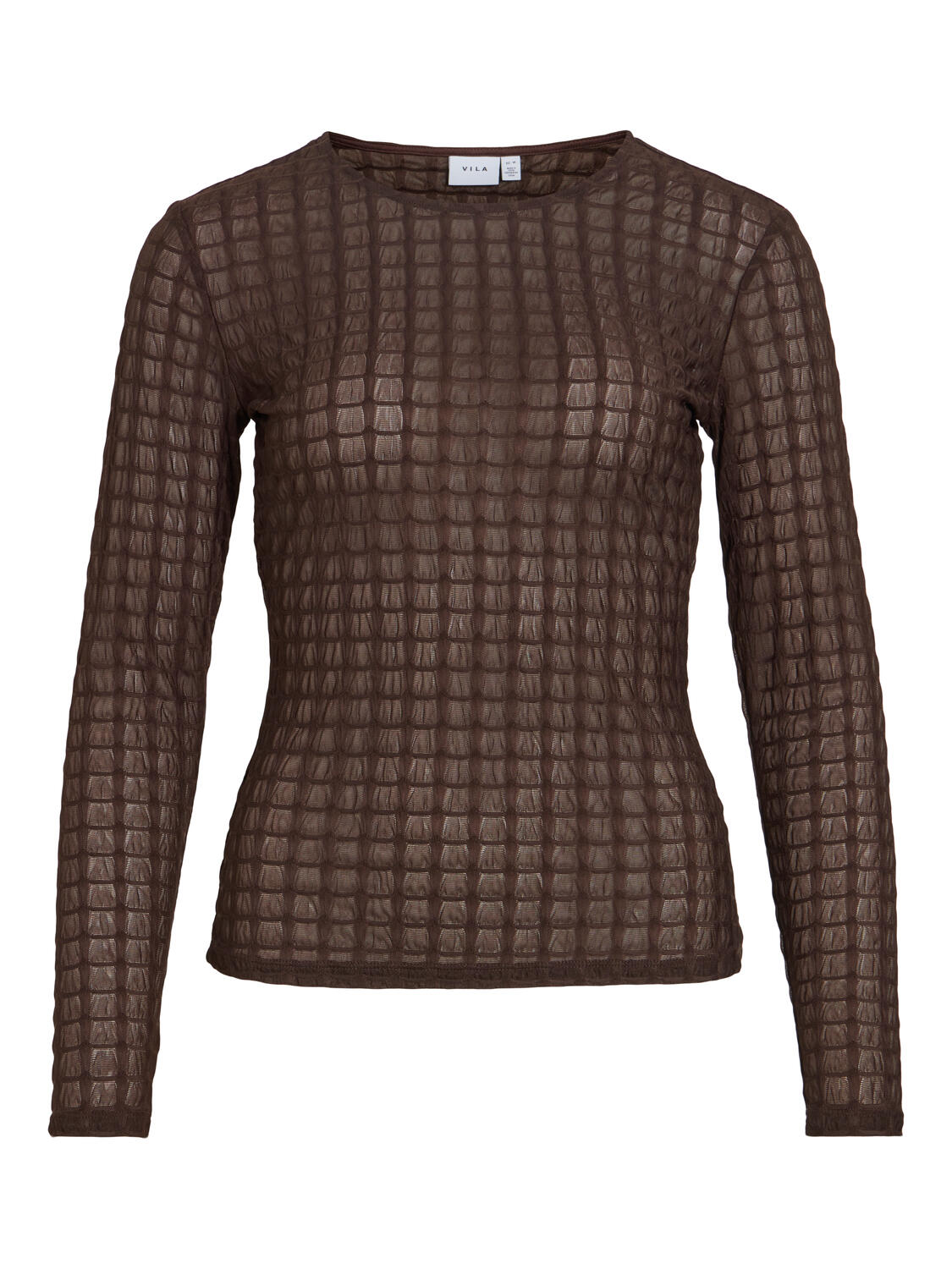 Vimirani o-neck l/s langærmet t-shirt – Coffee bean